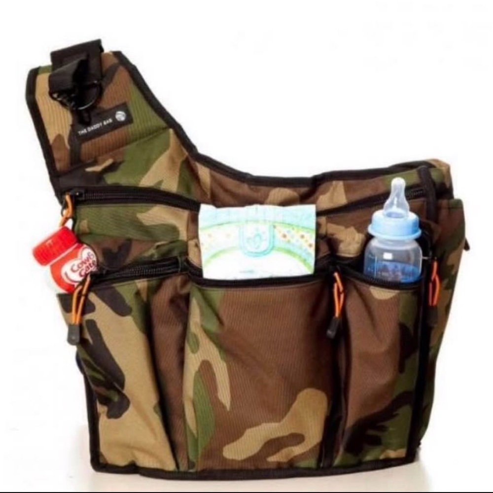 The DADDY Bag - Camouflage Crossbody Organizer / Diaper Bag for Men